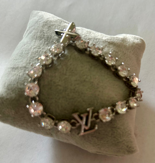 rhinestone/silver bracelet